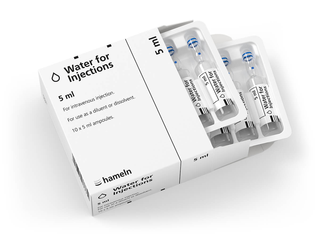Picture of Water for injections 5ml x 10 (5ml x 10amps) - EXPIRES 10/24