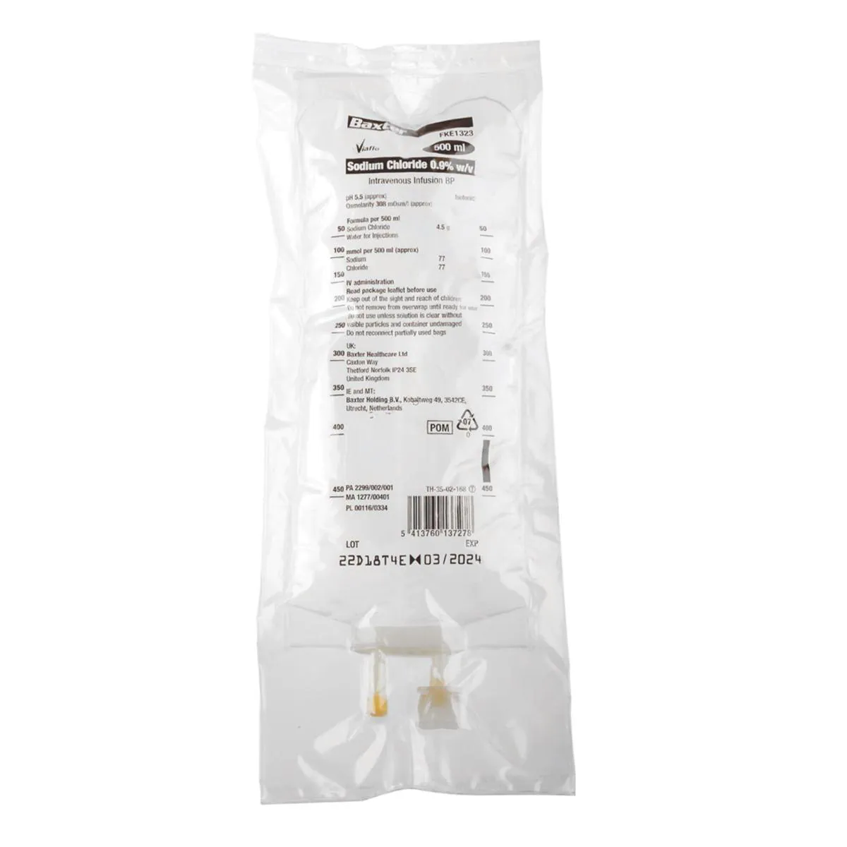 Picture of Saline Bags Sodium Chloride (500ml) 