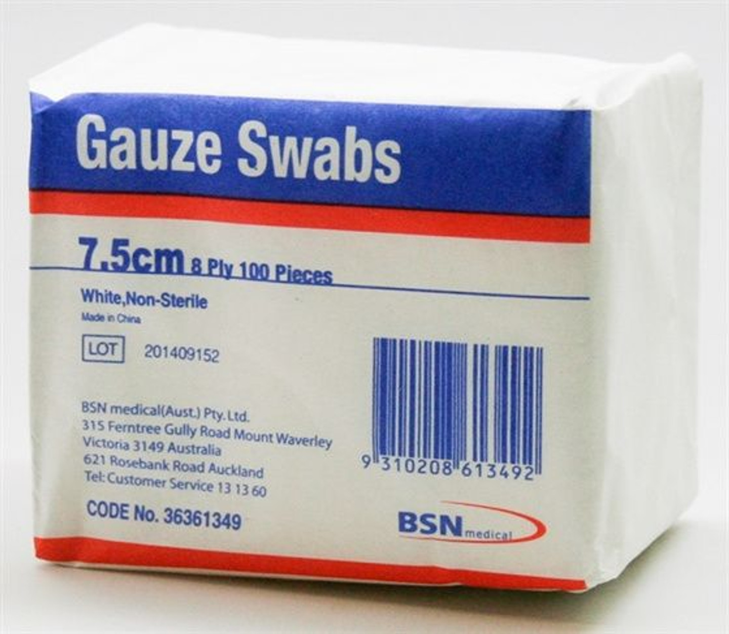 Picture of Swab Gauze Non Sterile 8 Ply (7.5 X 7.5cm) 100 pcs (100)
