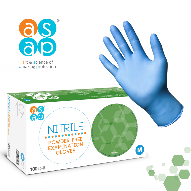 Picture of ASAP Nitrile Powder Free Gloves Blue Small