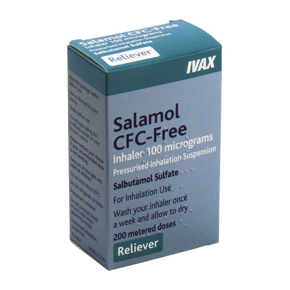 Picture of SALBUTAMOL (SALAMOL) 1000mg INHALER (200 dose)