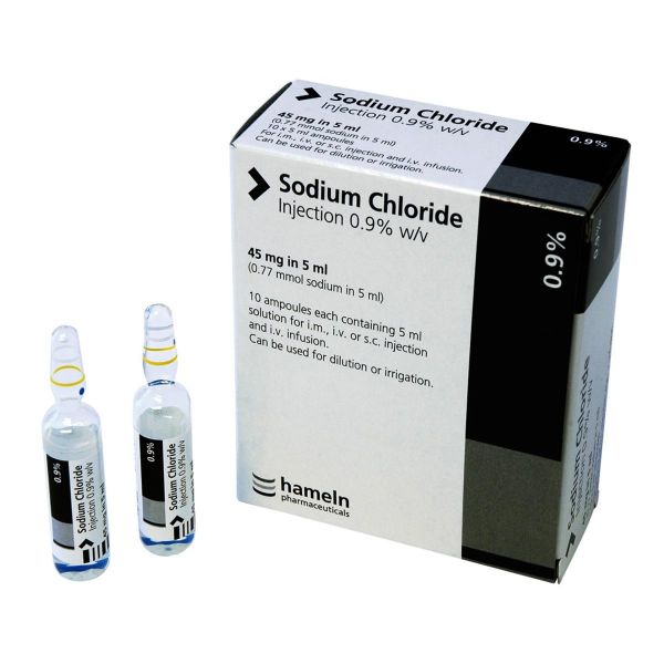 Picture of SODIUM CHLORIDE AMPS 5ML (10 amps)