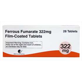 Picture of Ferrous Fumarate 322mg 28 tablets - EXPIRES 09/25