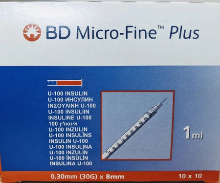 Picture of BD MICRO-FINE 1ML INSULIN 30G/8MM (100)